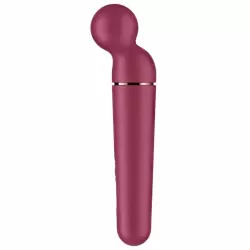 Элегантный вибратор Satisfyer Planet Wand-er, 22 см, силикон, бордовый