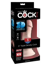 Фаллоимитатор на присоске King Cock Plus 5 Triple Density Cock - Flesh