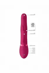 Изогнутый вибратор-кролик Izara со стимулирующими бусинами и функцией мгновенный оргазм, 22 см, розовый