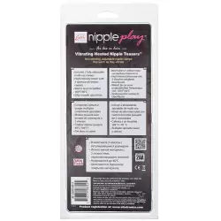Вибрирующие зажимы на соски Heated Nipple Teasers нагревающиеся – черный