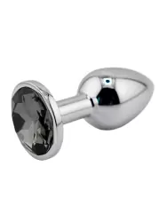 Миниатюрная анальная пробка Kanikule Small, с тёмно-серым кристаллом, 6 см, размер S