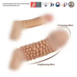 Насадка на пенис с крупными пузырьками размер L