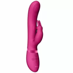 Изогнутый вибратор-кролик May - Pulse-Wave & C-spot & G-Spot Rabbit , 22 см, 10 скоростей, силикон, розовый