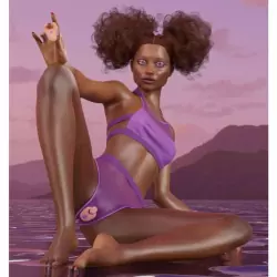 Вибратор для клитора Unbound Diviy. 5 режимов работы, АБС-пластик/силикон, 8.6 см, оранжевый с фиолетовым