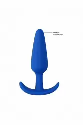 Анальная пробка для ношения Slim Butt Plug, 8,3 см, силикон, голубой