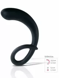 Анальная втулка Mystim Curving Curt, 13 см, силикон, черная