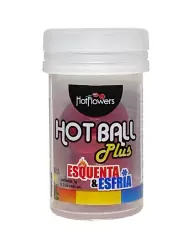 Лубрикант в виде двух шариков Hot Flowers Plus Esquenta&Esfria с охлаждающе-разогревающим эффектом, масляная основа, 6 грамм