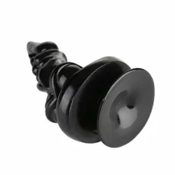 Анальный стимулятор необычной формы с рельефом X-MEN, черный