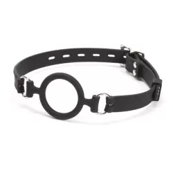 Кляп-кольцо Bad Kitty Silicone Ring Gag - черный