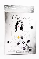 Кружевной бондажный комплект TOYFA Marcus – серебристый