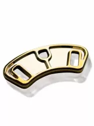 Пояс верности для мужчин Mystim Pubic Enemy No 1 с электропроводящей поверхностью, 8,2 см, золотой