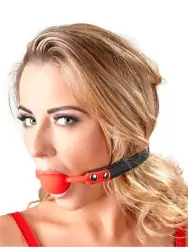 Элегантный кляп Orion Knebel, с фиксацией на голове, 58 см, полиуретан, красный
