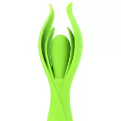 Вибромассажер с двойными лепестками Lust by Jopen L7 перезаряжаемый – зеленый