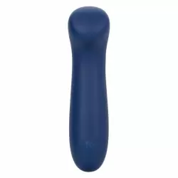 Изогнутый мини-вибратор CASHMERE SATIN G, 12 режимов, 15,2 см, силикон, синий