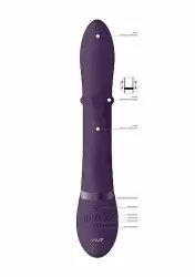 Изогнутый вибратор-кролик Halo, со стимулирующим кольцом, функцией мгновенный оргазм, 14 см, фиолетовый