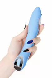 ВИБРАТОР С ЭЛЕКТРОСТИМУЛЯЦИЕЙ PHYSICS TESLA G-POINT, СИЛИКОН, ГОЛУБОЙ, 21 СМ