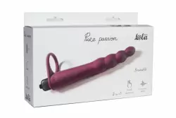 Вибронасадка для двойного проникновения Pure Passion Bramble, бордовая