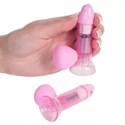 Вакуумные помпы для сосков Premium Range с вибрацией – розовая