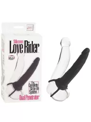 Реалистичная насадка для двойного проникновения Dual Penetrator - Black, 14 см, силикон , черный