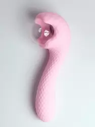 Изогнутый вибратор Youvic, 18 см, 10 режимов, со стеклянным шаром, розовый