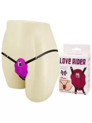 Вибростимулятор клитора Love Rider на эластичных ремешках – красный