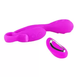 Оригинальный вибромассажер для двойной стимуляции Bowen с дистанционным пультом – розовый