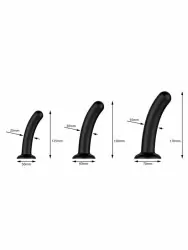 Набор расширителей Nexus Silicone Dilator, изогнутой формы, 3 размера, черные