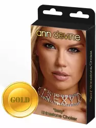 Ожерелье из кристаллов Ann Devine - Sexy Rhinestone Choker – золотой