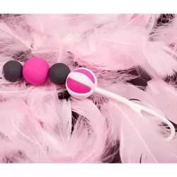 Магнитные вагинальные шарики Geisha Balls Magnetic – розовый с черным