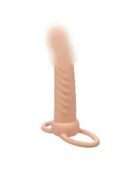 Перезаряжаемая вибронасадка «Rechargeable Ribbed Dual Penetrator» для двойного проникновения