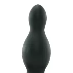 Анальная пробка с вибрацией Silicone 10 Function Risque – черный