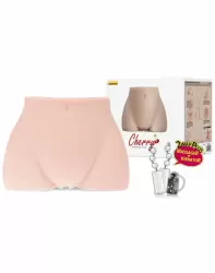 Полуторс-мастурбатор Cherry+ с двумя отверстиями, вибрацией и голосовой функцией – телесный
