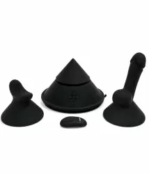 Портативная секс-машина THE COWGIRL CONE, 2 насадки, с пультом Д/У, силикон