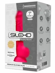 Реалистичный фаллоимитатор SILEXD Model 3, с мошонкой, 17,5 см, розовый