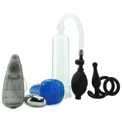 Вакуумная помпа  His Ultimate Sta-Hard Kit и анальный стимулятор – черный