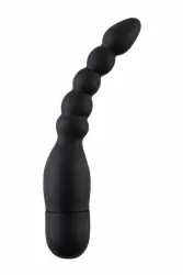 Вибратор анальный с шариками TOYFA Black&Red – чёрный