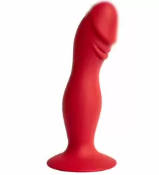 Анальная пробка Hercules из силикона, цвет бордовый