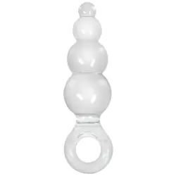 Анальная пробка с кольцом Jolie Ripples Small – прозрачная