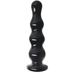 Анальная елочка из стекла Crystal Ripples – черная