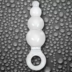 Анальная пробка с кольцом Jolie Ripples Small – прозрачная