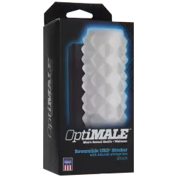 Мастурбатор двусторонний OptiMALE Reversible UltraSkyn Stroker Studs – прозрачный