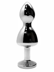 Элегантная анальная втулка Wooomy Lollypop, красный кристалл, 8,5 см, размер S