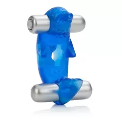 Эрекционное виброкольцо с тройной стимуляцией Couple's Triple Orgasm – синий