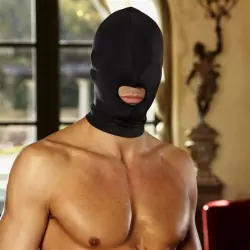 Эластичная маска на голову с отверстием для рта Open Mouth Stretch Hood – черный