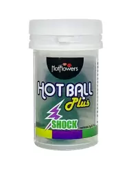 Лубрикант в виде двух шариков Hot Flowers Plus Shock с покалывающим эффектом, силиконовая основа, 6 грамм