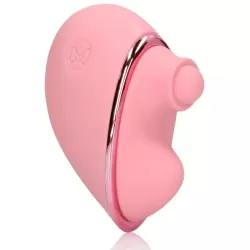 Клиторальный вибратор в форме сердца Shots Toys Tapping Heart Vibrator с функцией пульсации, 10 режимов вибрации, перезаряжаемый, розовый