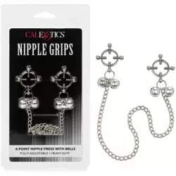 Металлические зажимы для сосков на цепочке -PT NP PRESS W/BELL