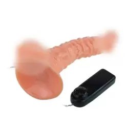 Реалистичный массажер-ротатор на присоске Super Rota Dong – телесный