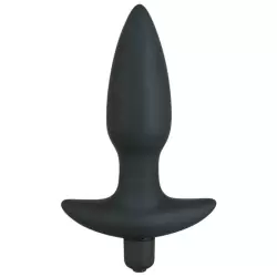 Средняя анальная вибровтулка Black Velvets – черный