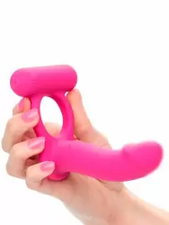 Перезаряжаемое эрекционное виброкольцо California Exotic Novelties Double Diver, для двойного проникновения, 12 режимов, силикон